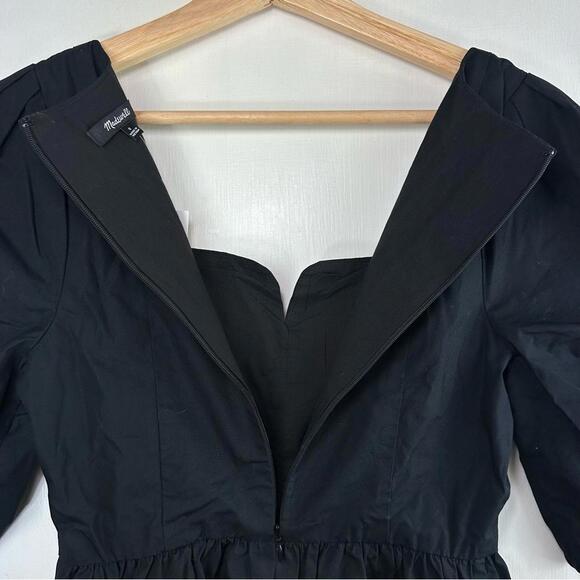 Madewell Poplin Puff-Sleeve Mini  Dress - Picture 5 of 9